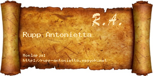 Rupp Antonietta névjegykártya